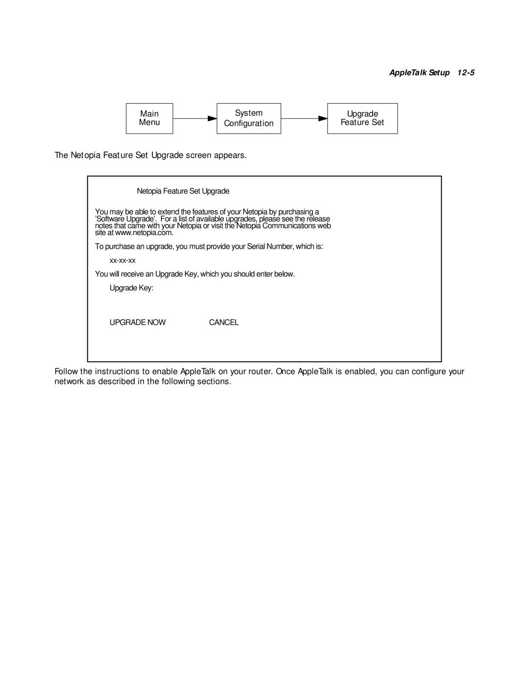 Netopia R2020 manual Upgrade Feature Set 