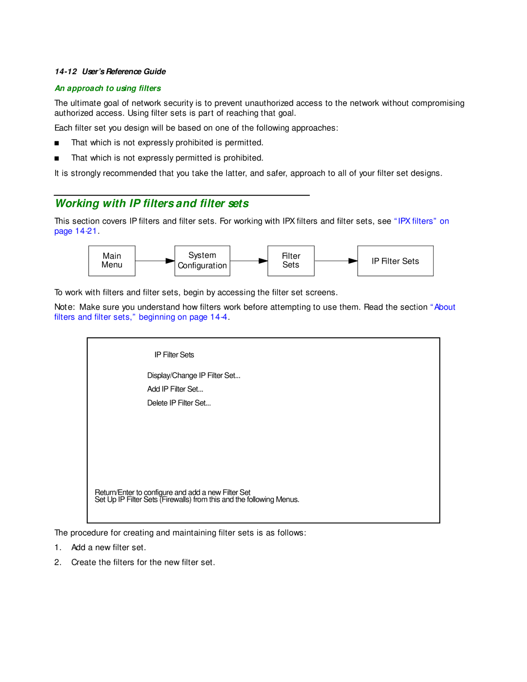 Netopia R2020 manual Working with IP ﬁlters and ﬁlter sets, An approach to using ﬁlters 