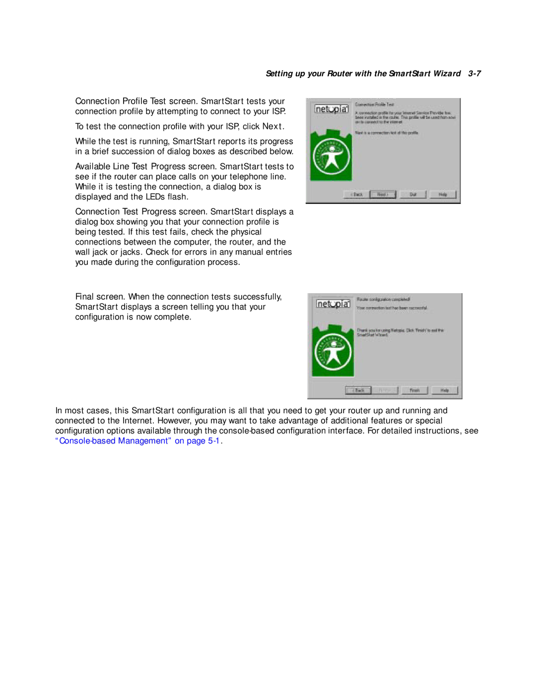 Netopia R2020 manual Setting up your Router with the SmartStart Wizard 