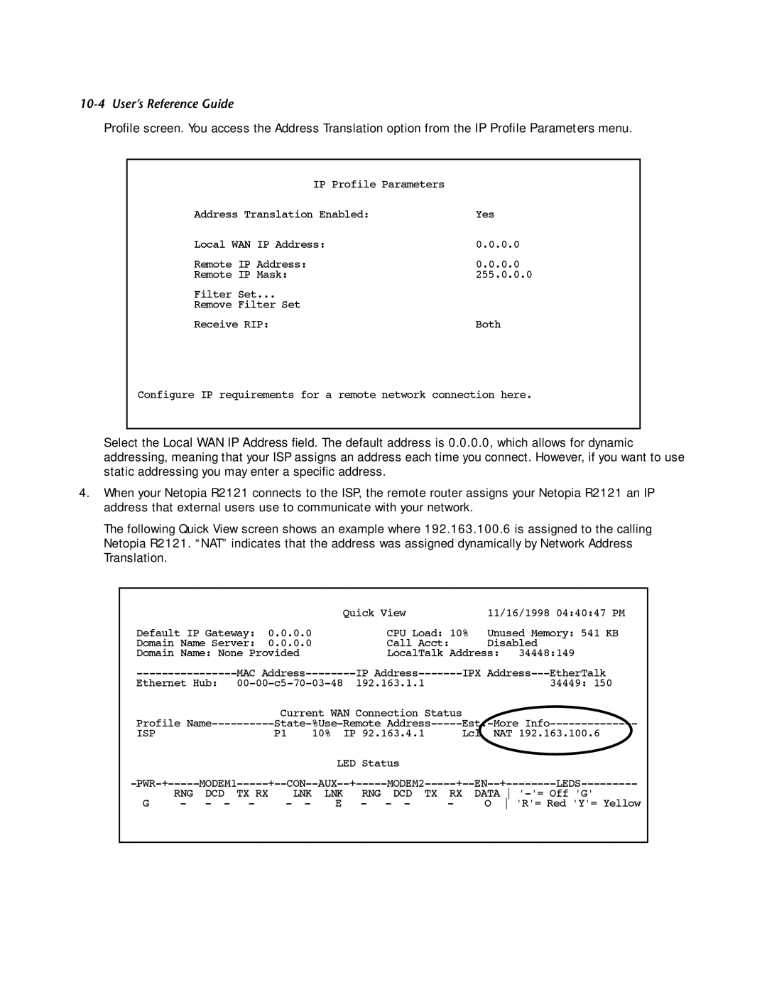 Netopia R2121 manual Isp 