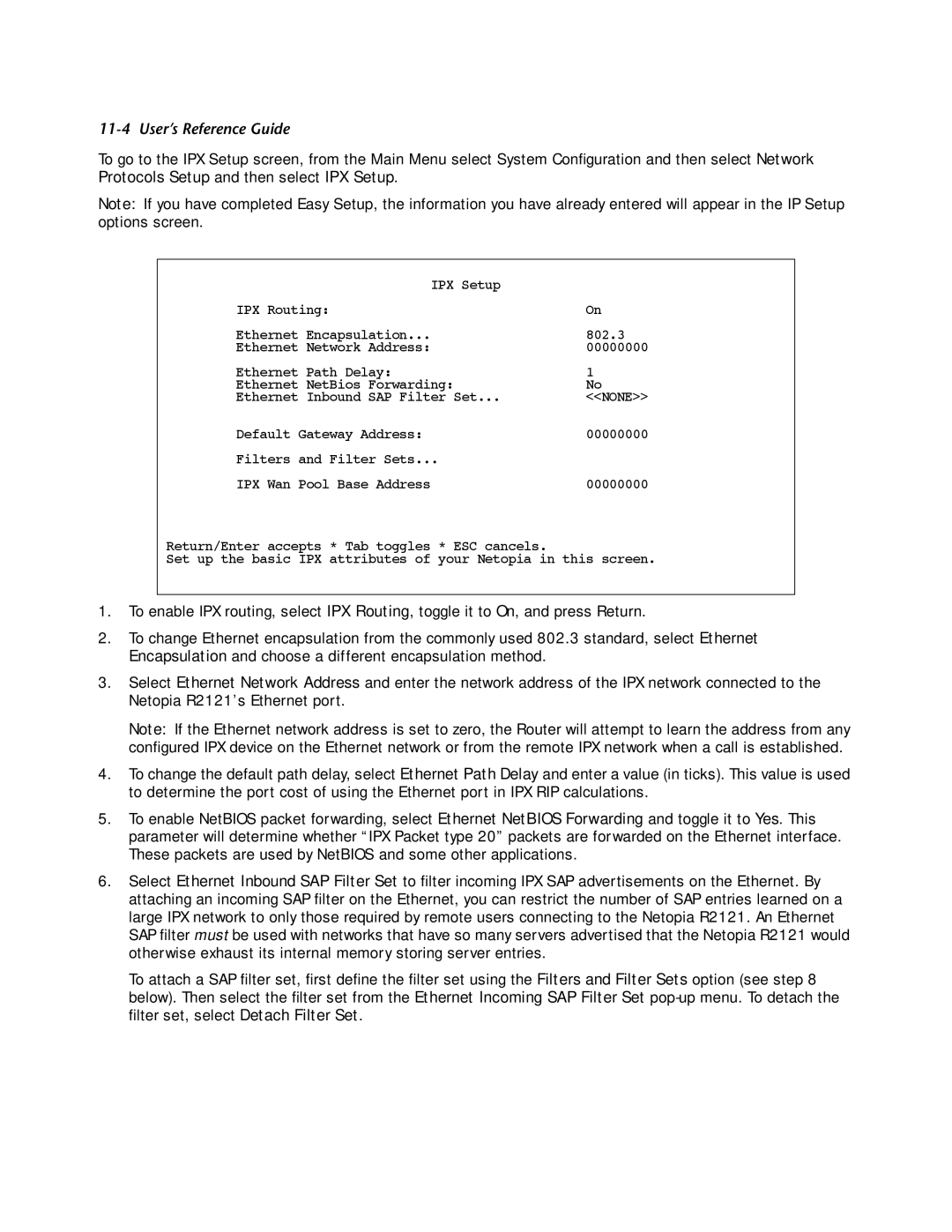 Netopia R2121 manual Default Gateway Address 