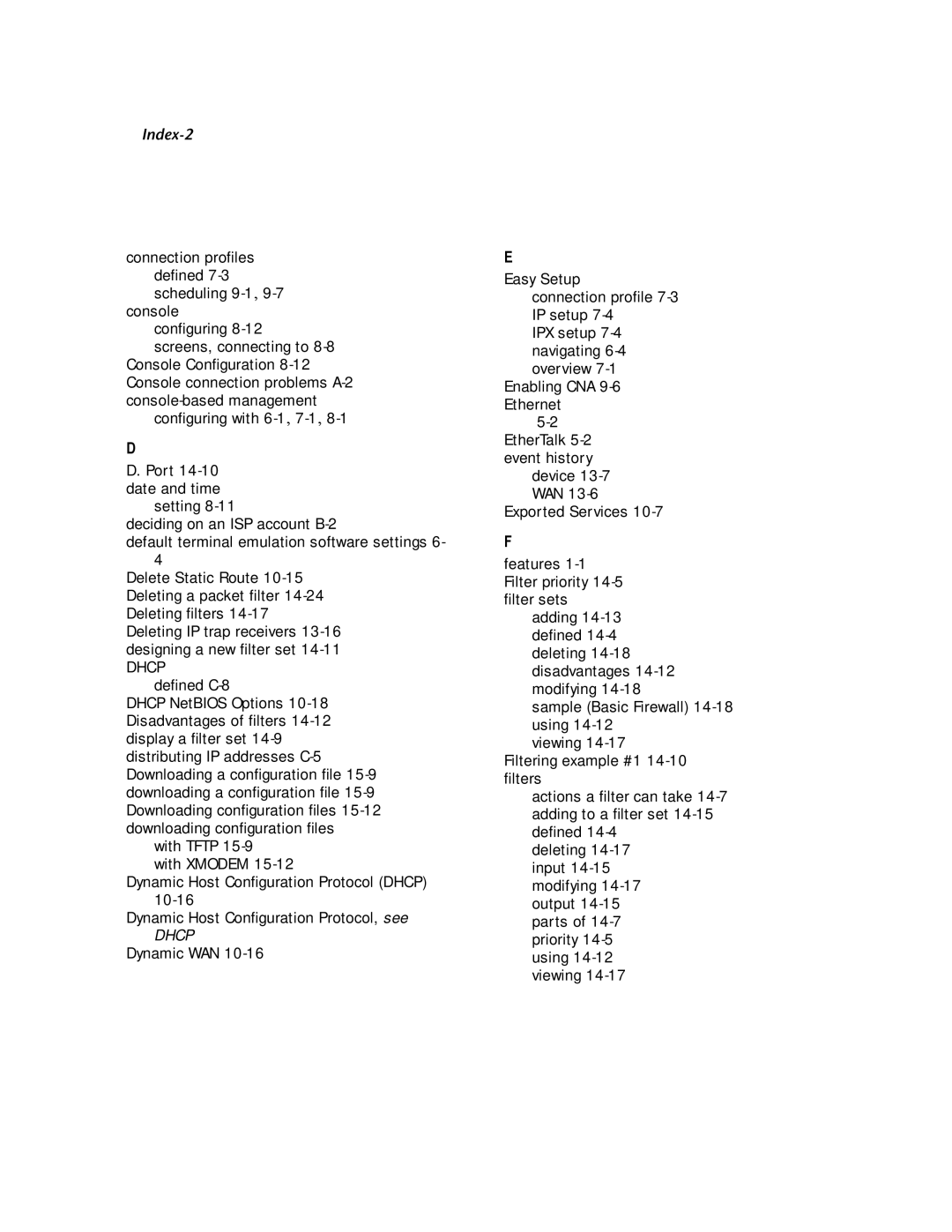 Netopia R2121 manual Index-2 