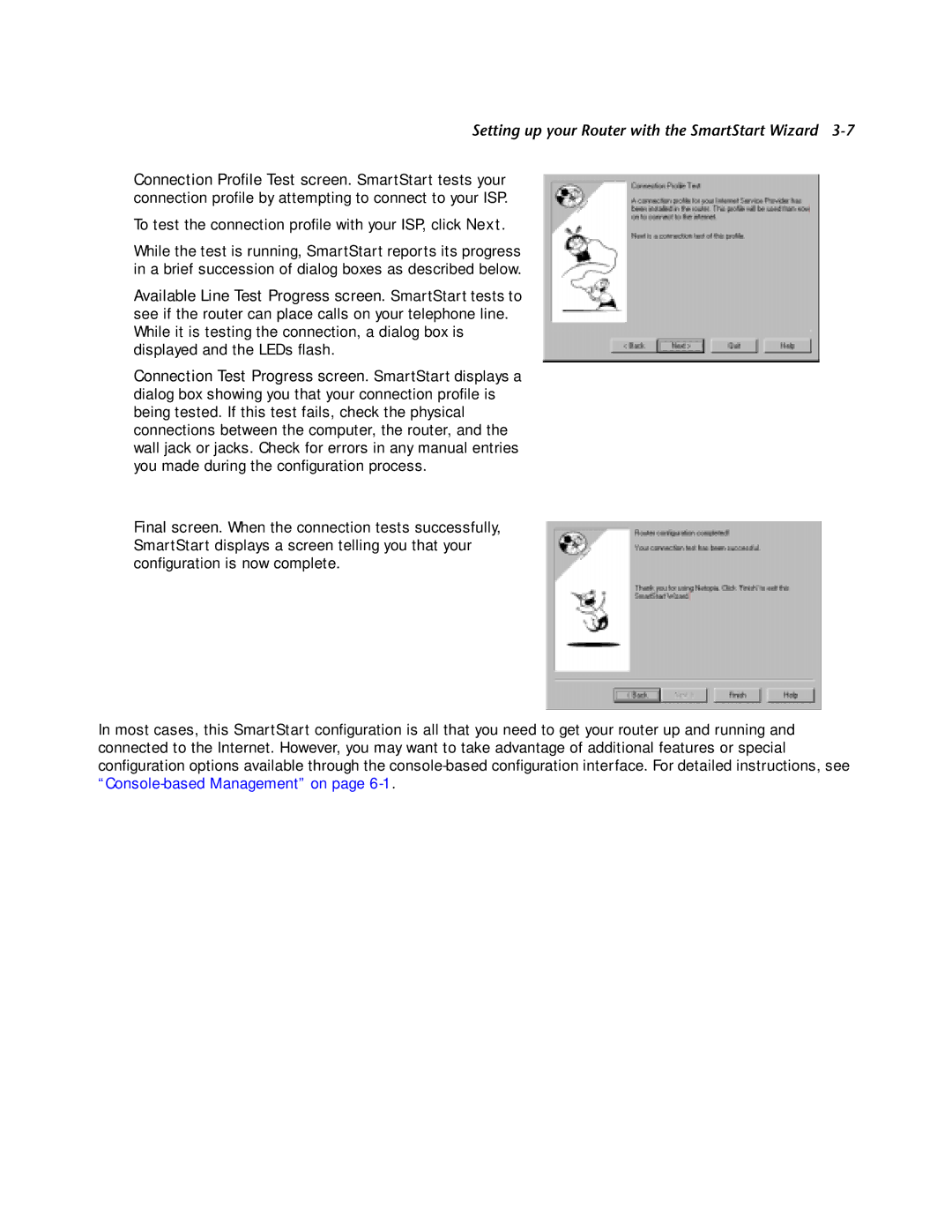 Netopia R2121 manual Setting up your Router with the SmartStart Wizard 