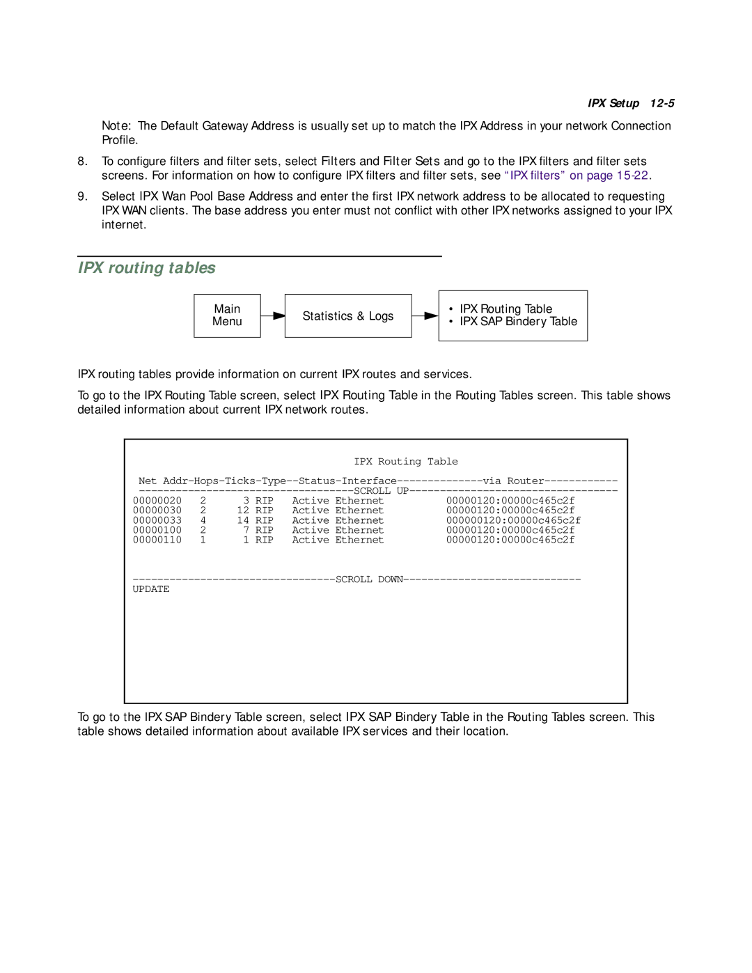 Netopia R3100 manual IPX routing tables 