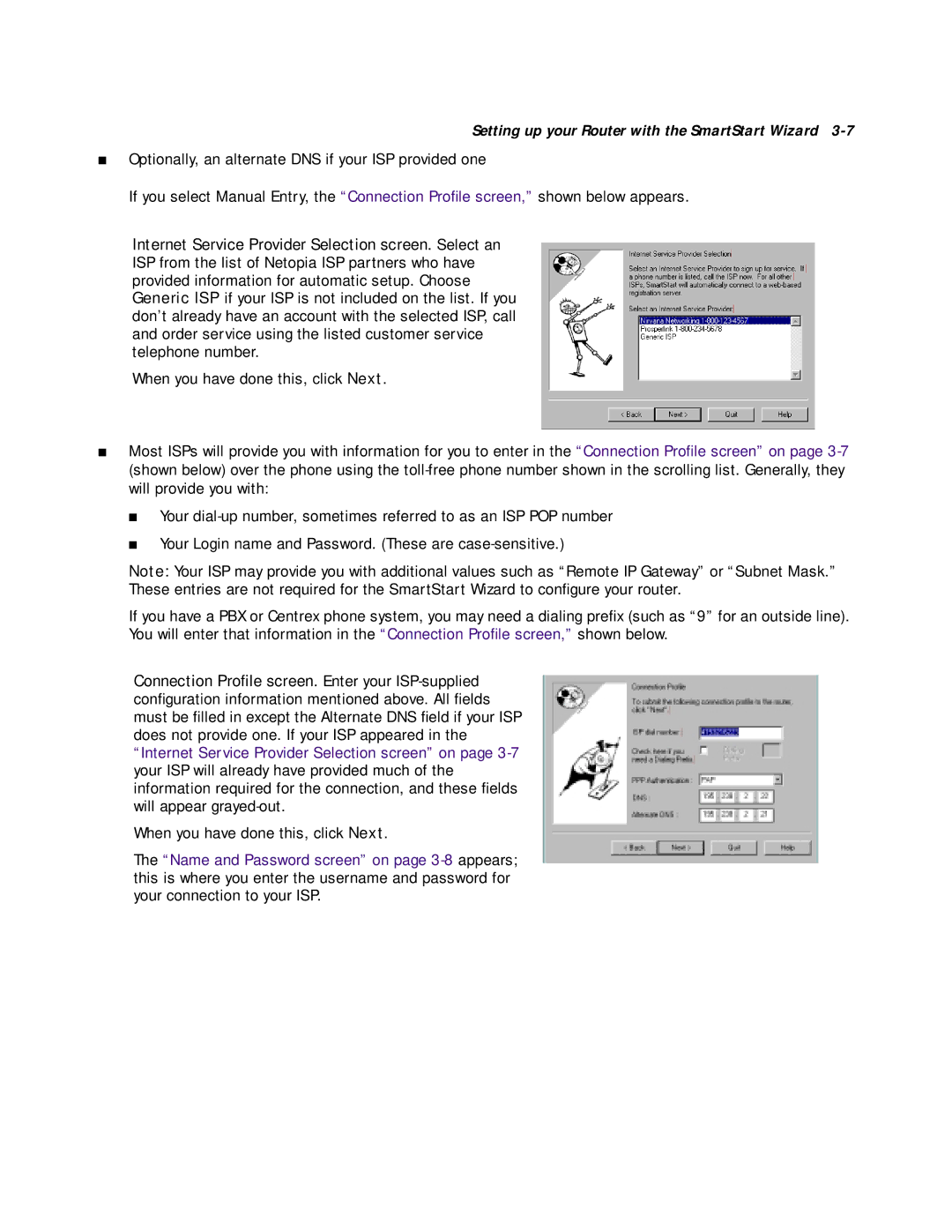 Netopia R3100 manual Setting up your Router with the SmartStart Wizard 