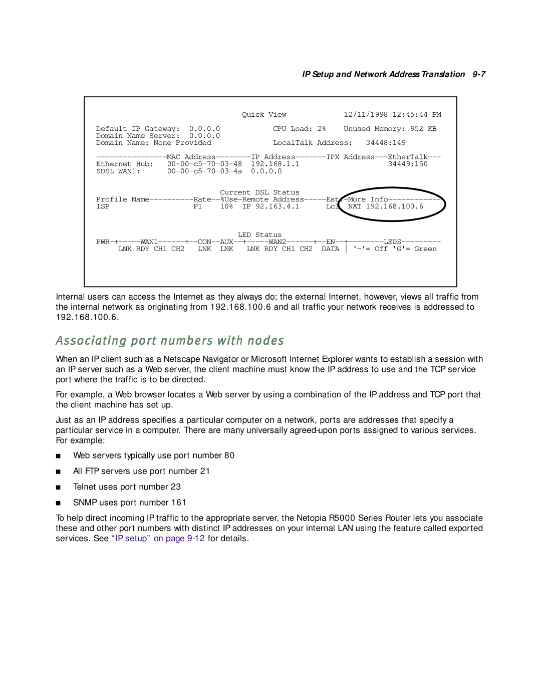 Netopia R5000 manual Associating port numbers with nodes, Sdsl WAN1 