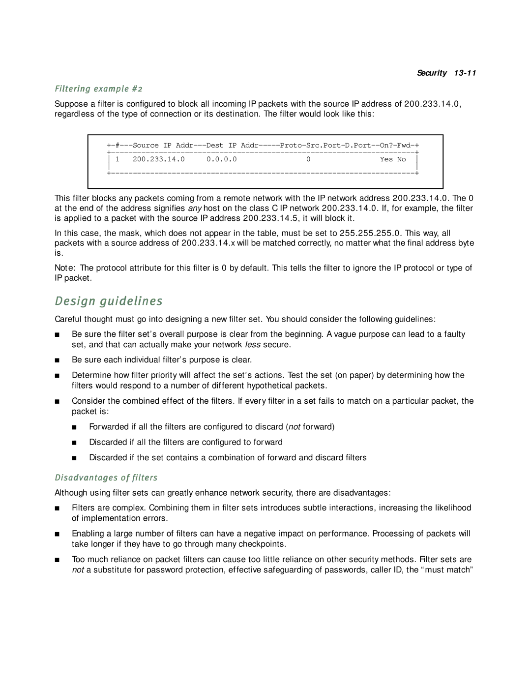 Netopia R5000 manual Design guidelines, Filtering example #2, Disadvantages of filters 