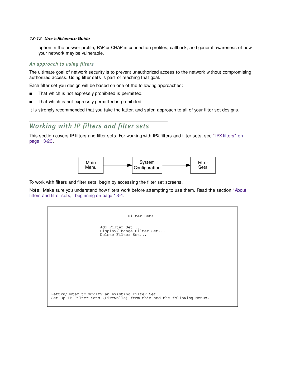 Netopia R5000 manual Working with IP filters and filter sets, An approach to using filters 