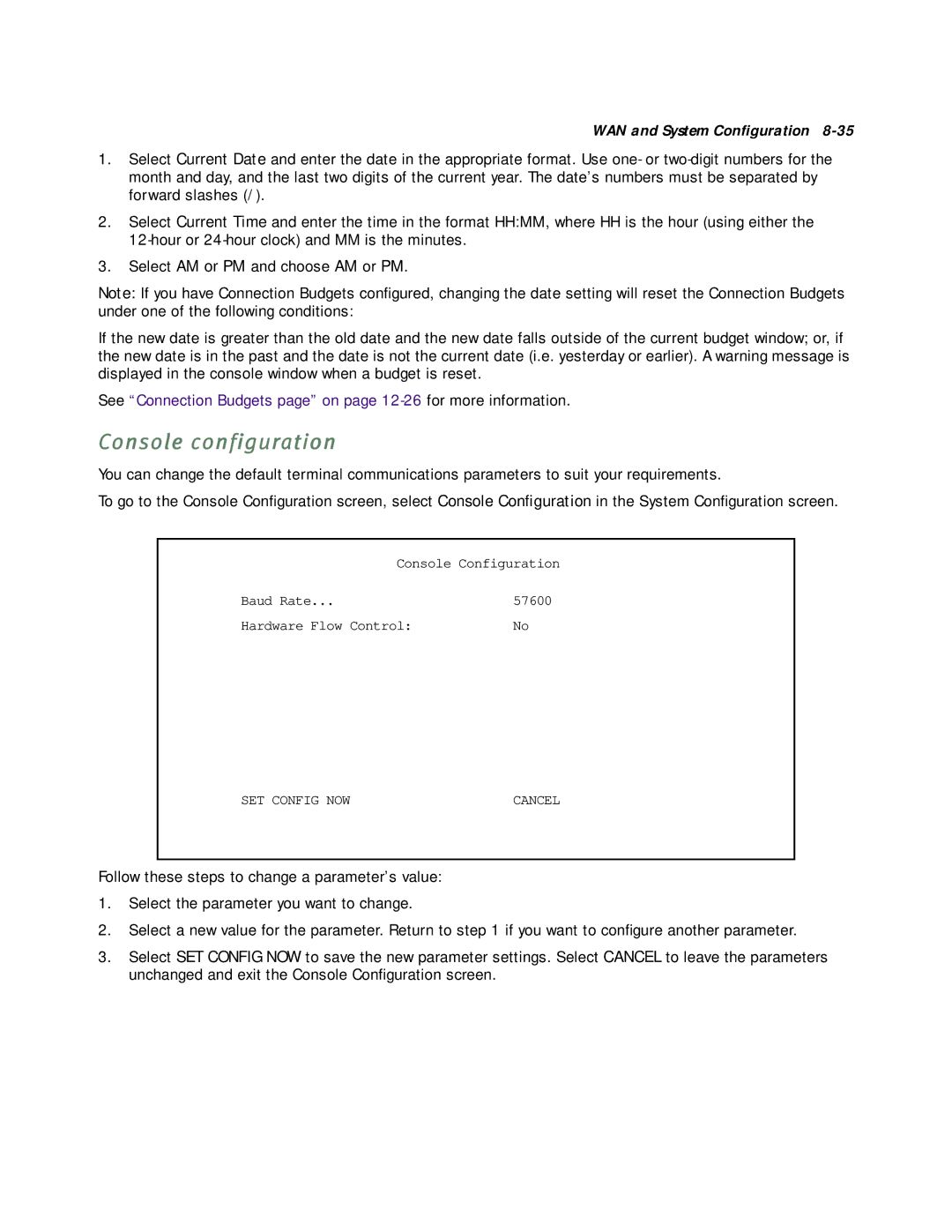 Netopia R5000 manual Console configuration 