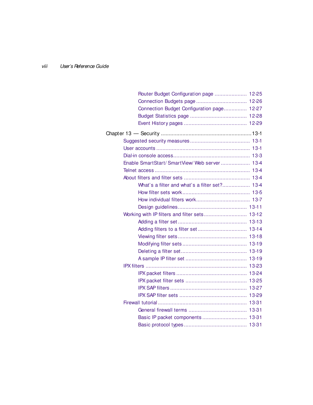 Netopia R5100, R5300, R5200 manual Viii User’s Reference Guide 