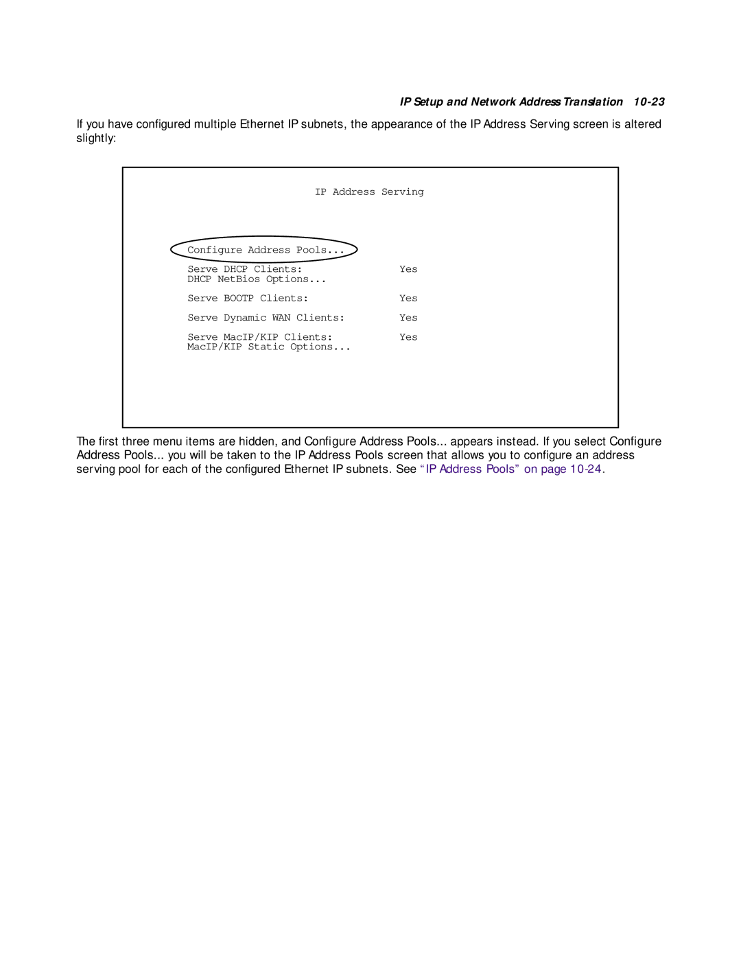 Netopia R7200 manual Dhcp NetBios Options Serve Bootp Clients 