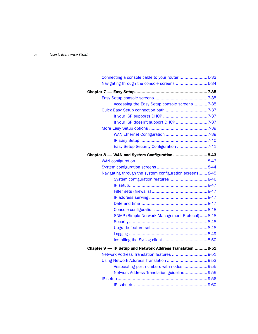 Netopia R910 manual Iv User’s Reference Guide 