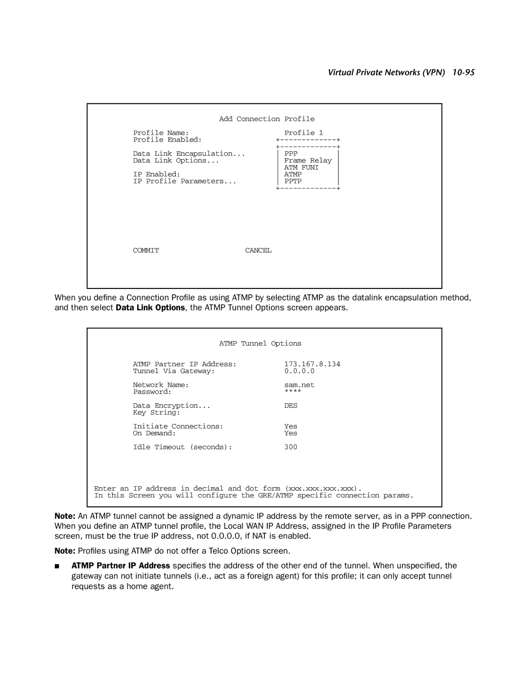 Netopia R910 manual Pptp Commitcancel 