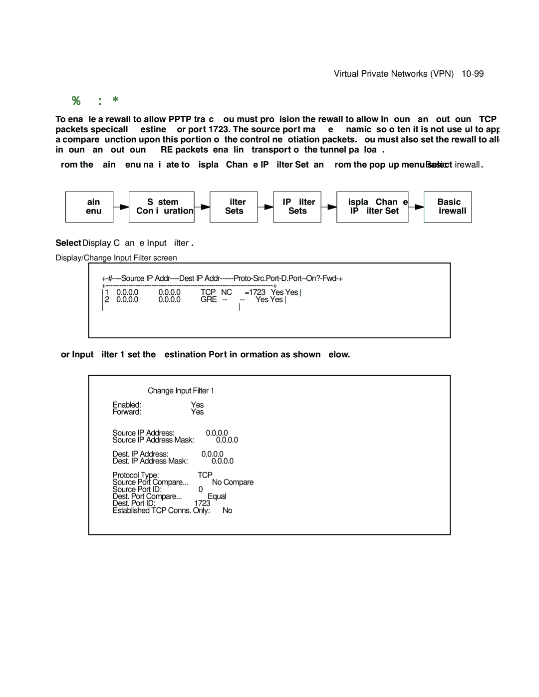 Netopia R910 manual Pptp example 