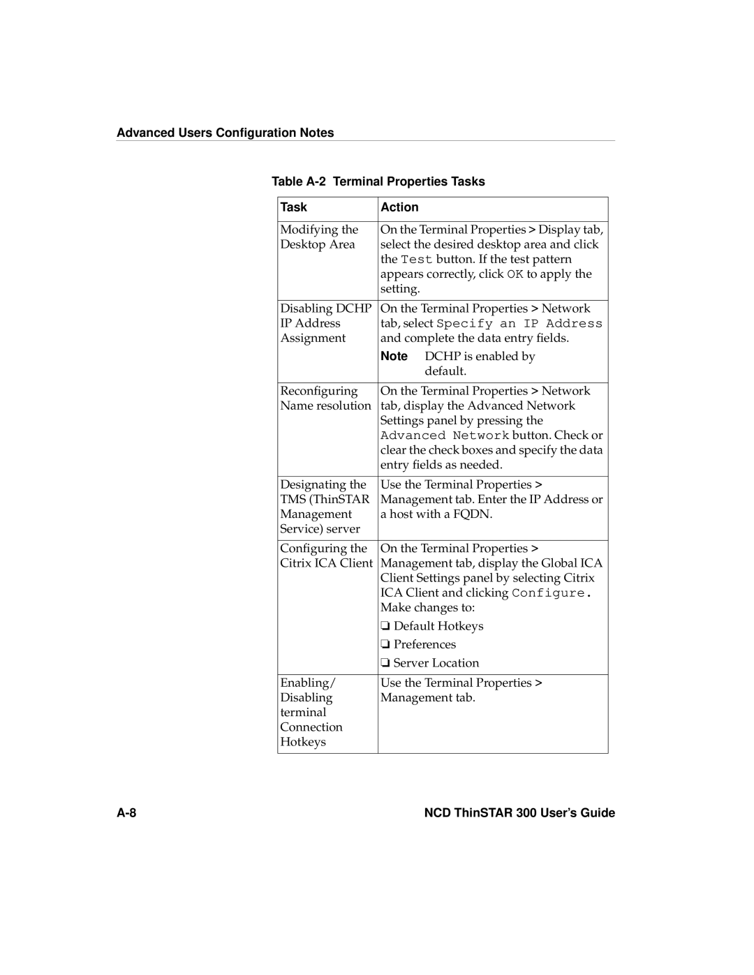 Network Computing Devices 300 manual Tab, select Specify an IP Address 