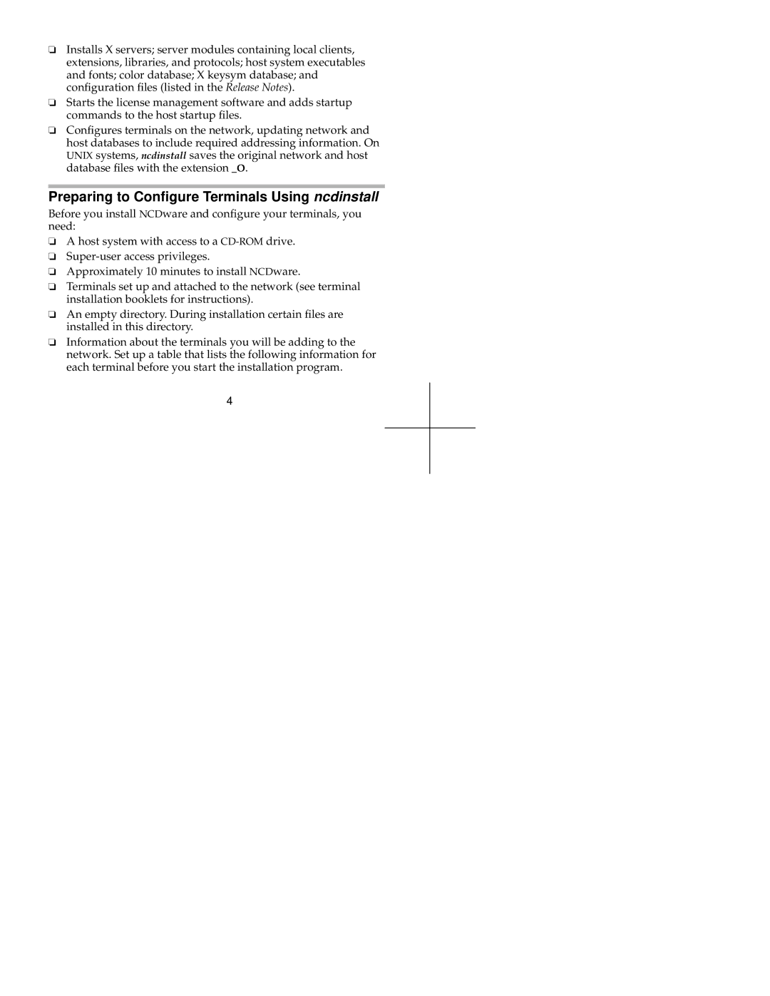 Network Computing Devices 9300572 Rev. B manual Preparing to Conﬁgure Terminals Using ncdinstall 