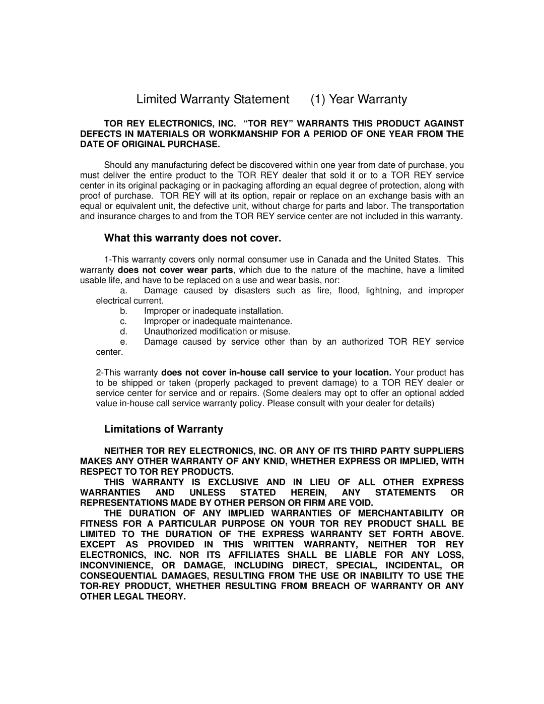 Network Computing Devices LSQ-40L quick start manual Limited Warranty Statement 