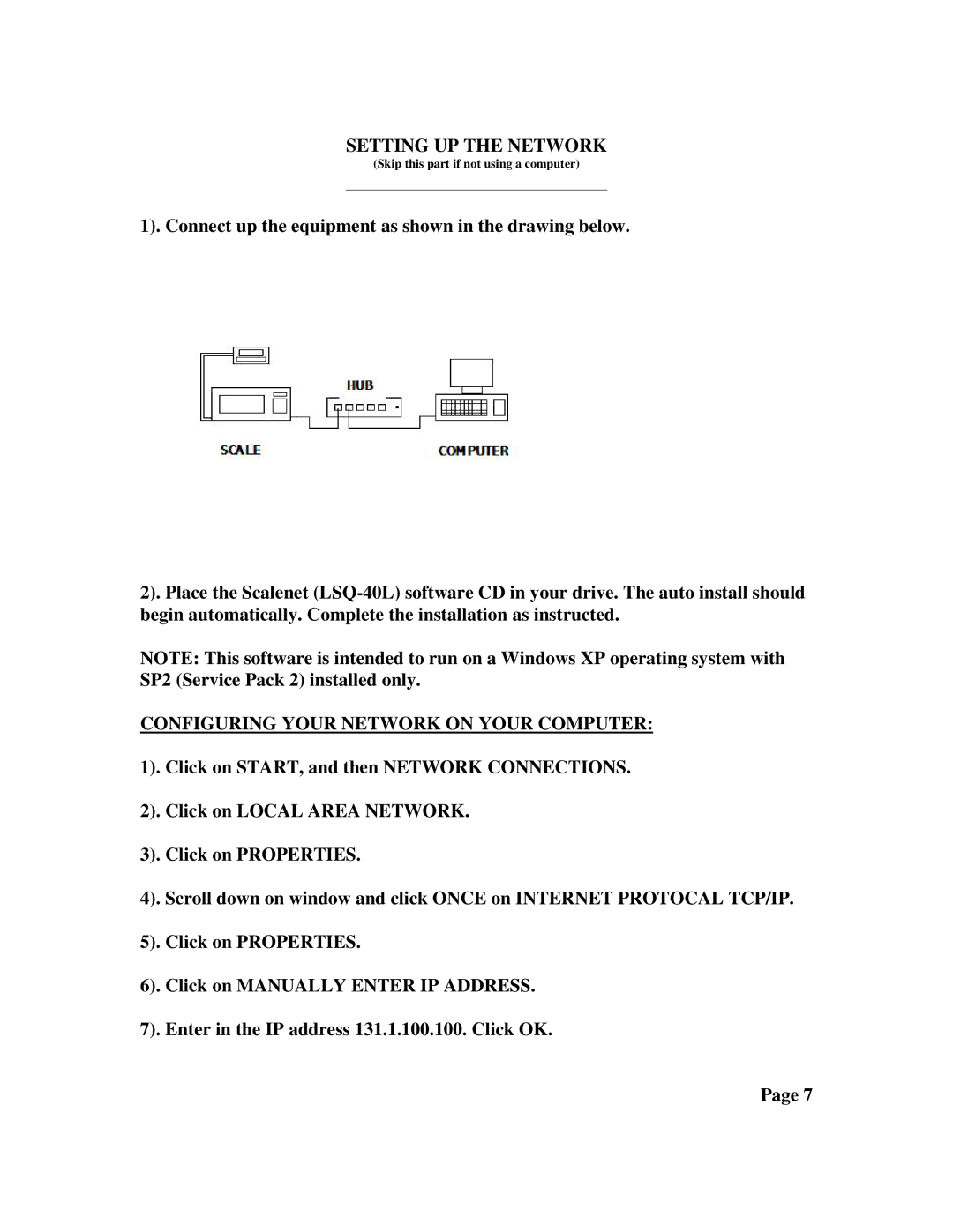 Network Computing Devices LSQ-40L quick start manual Setting UP the Network, Configuring Your Network on Your Computer 