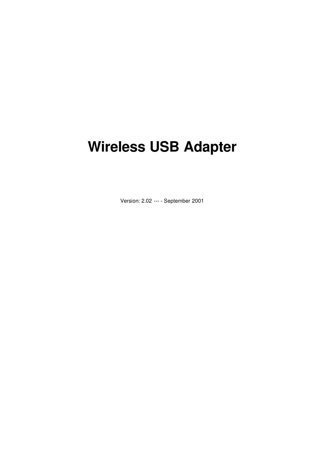 Network Computing Devices None manual Wireless USB Adapter 