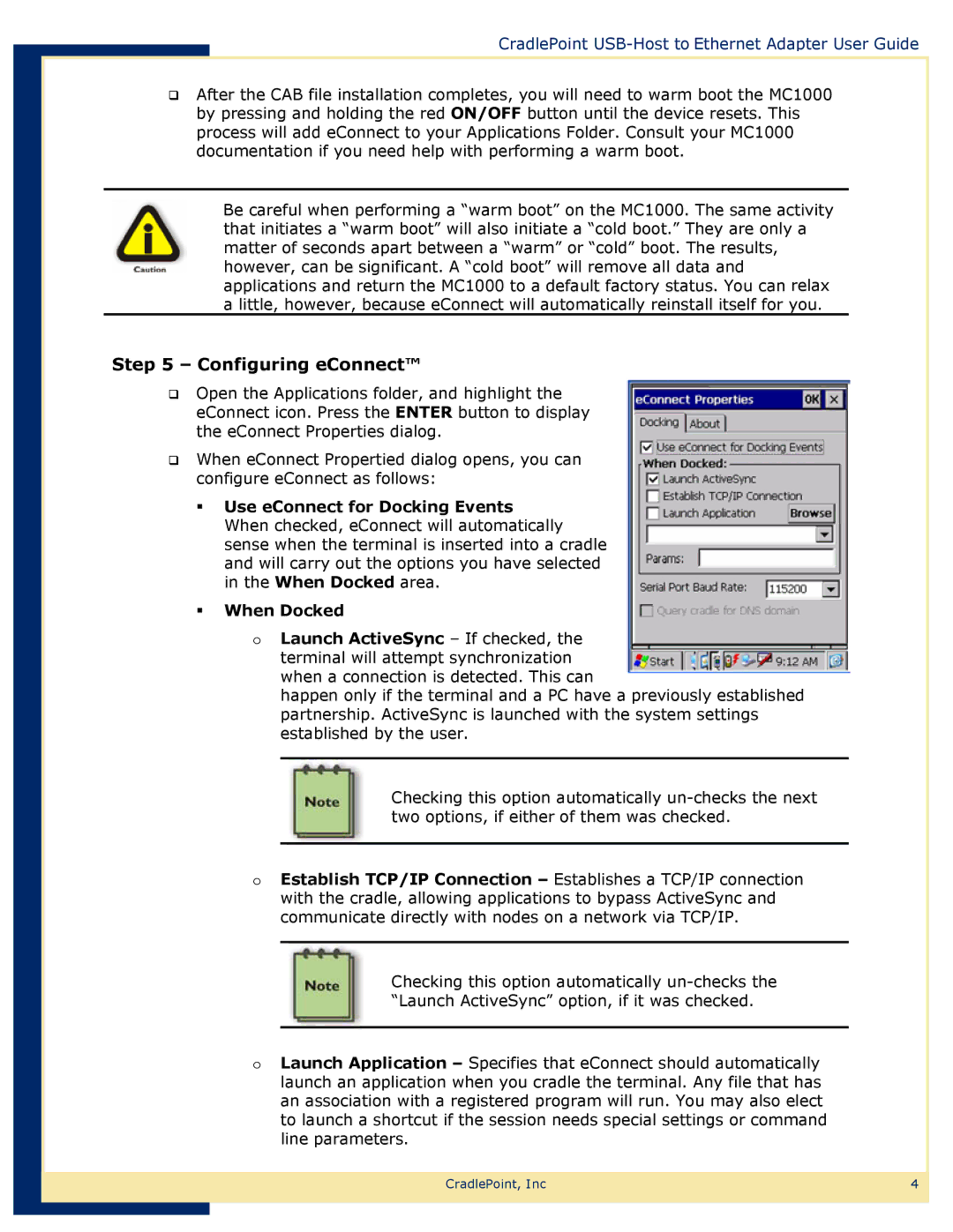 Network Computing Devices PS6U1UHE manual Configuring eConnect 