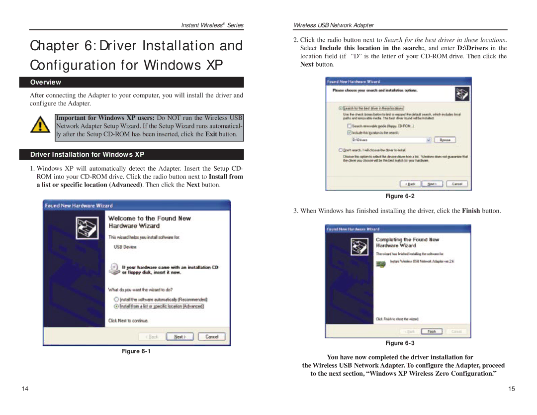 Network Computing Devices WUSB11 Driver Installation and Configuration for Windows XP, Driver Installation for Windows XP 