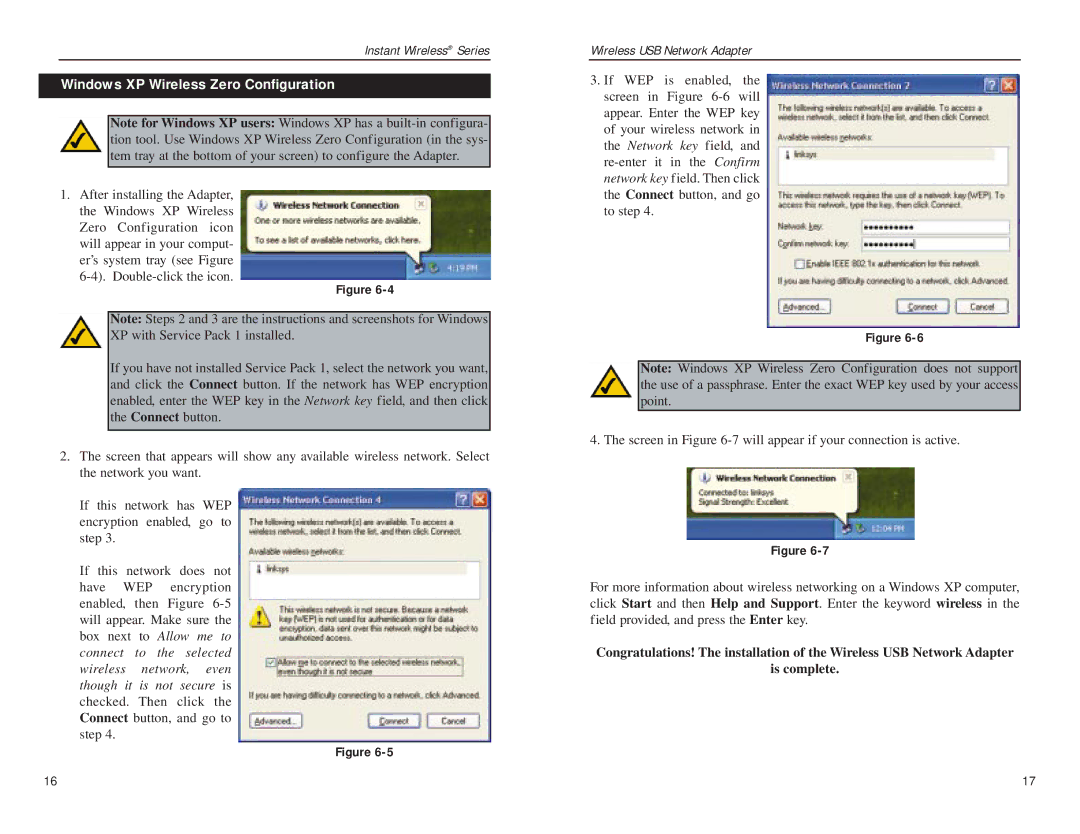 Network Computing Devices WUSB11 manual Windows XP Wireless Zero Configuration 