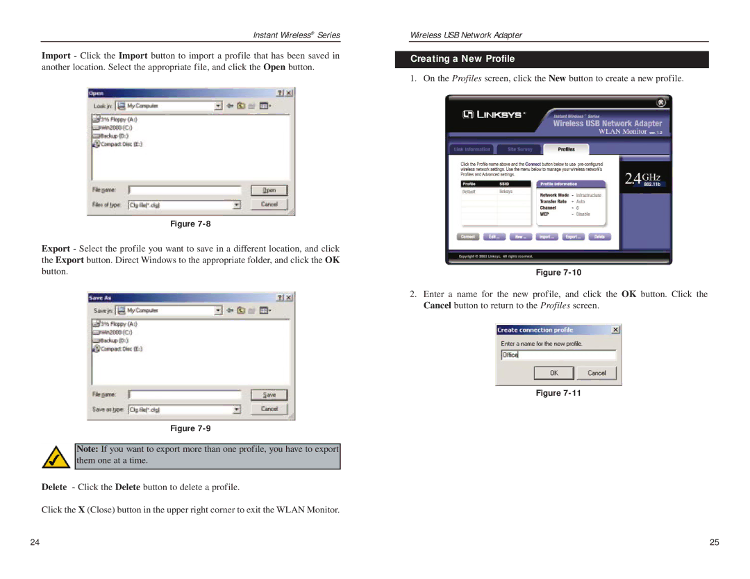 Network Computing Devices WUSB11 manual Creating a New Profile 