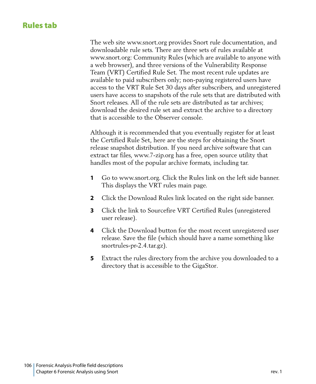 Network Instruments 114ff manual Rules tab 