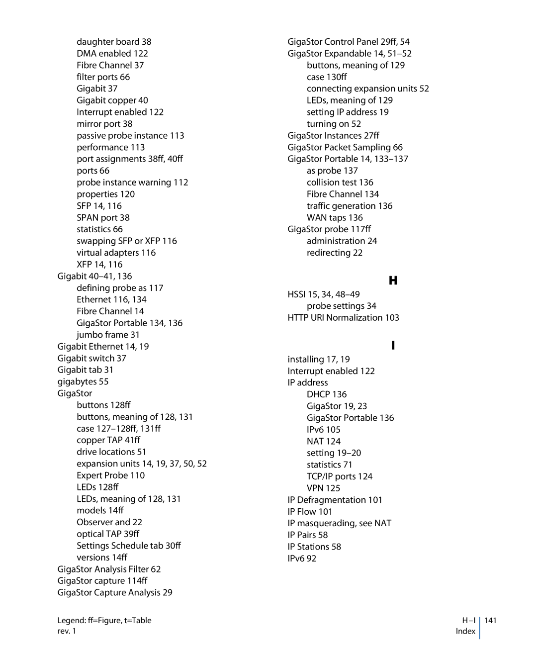 Network Instruments 114ff manual Hssi 15, 34, 48-49 probe settings 