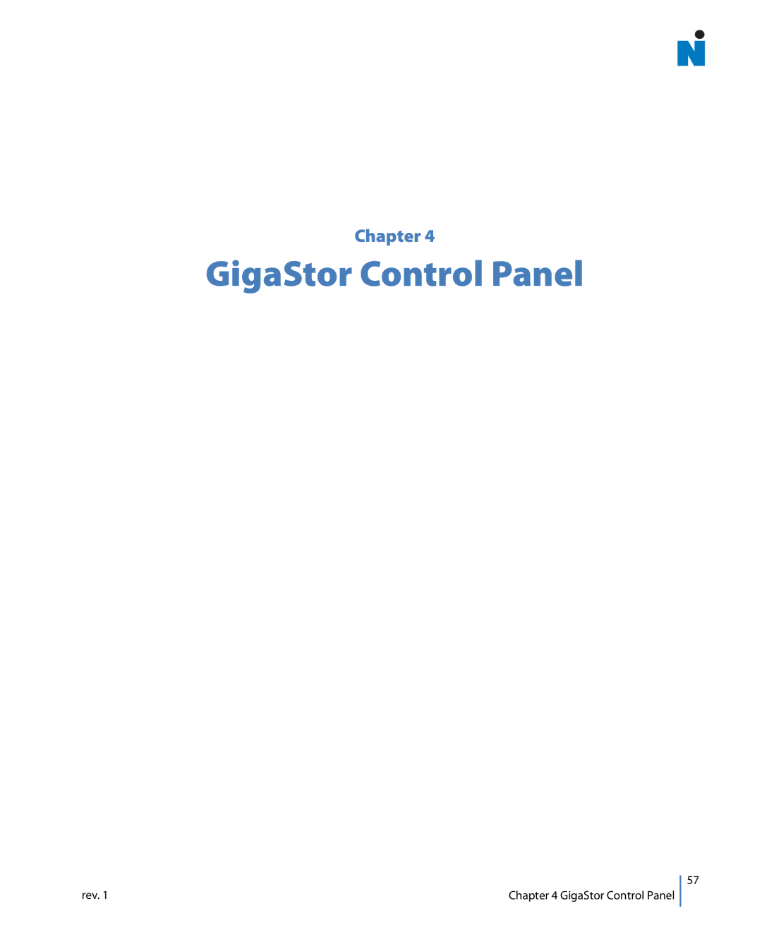 Network Instruments 114ff manual GigaStor Control Panel 