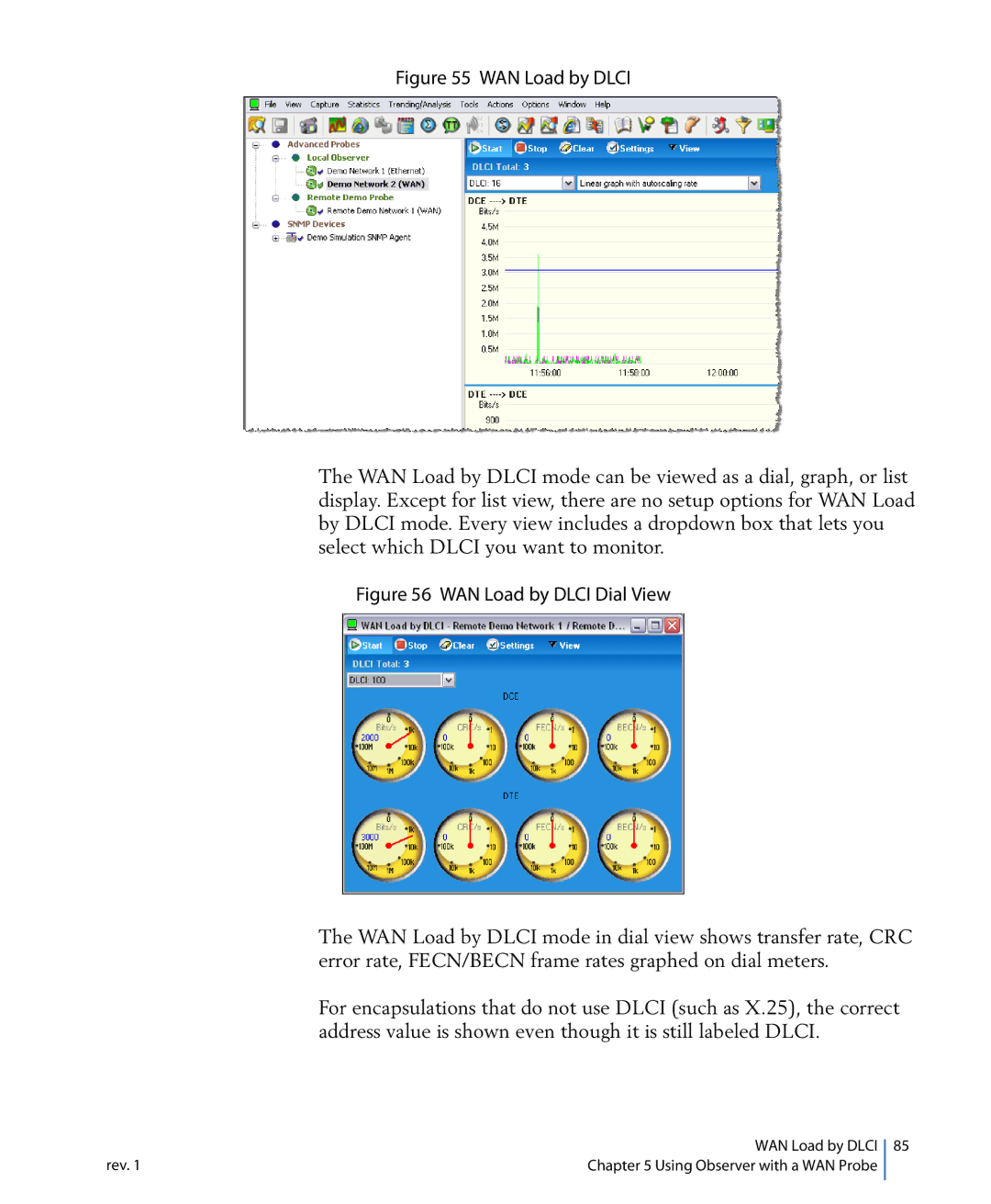 Network Instruments 114ff manual WAN Load by Dlci 