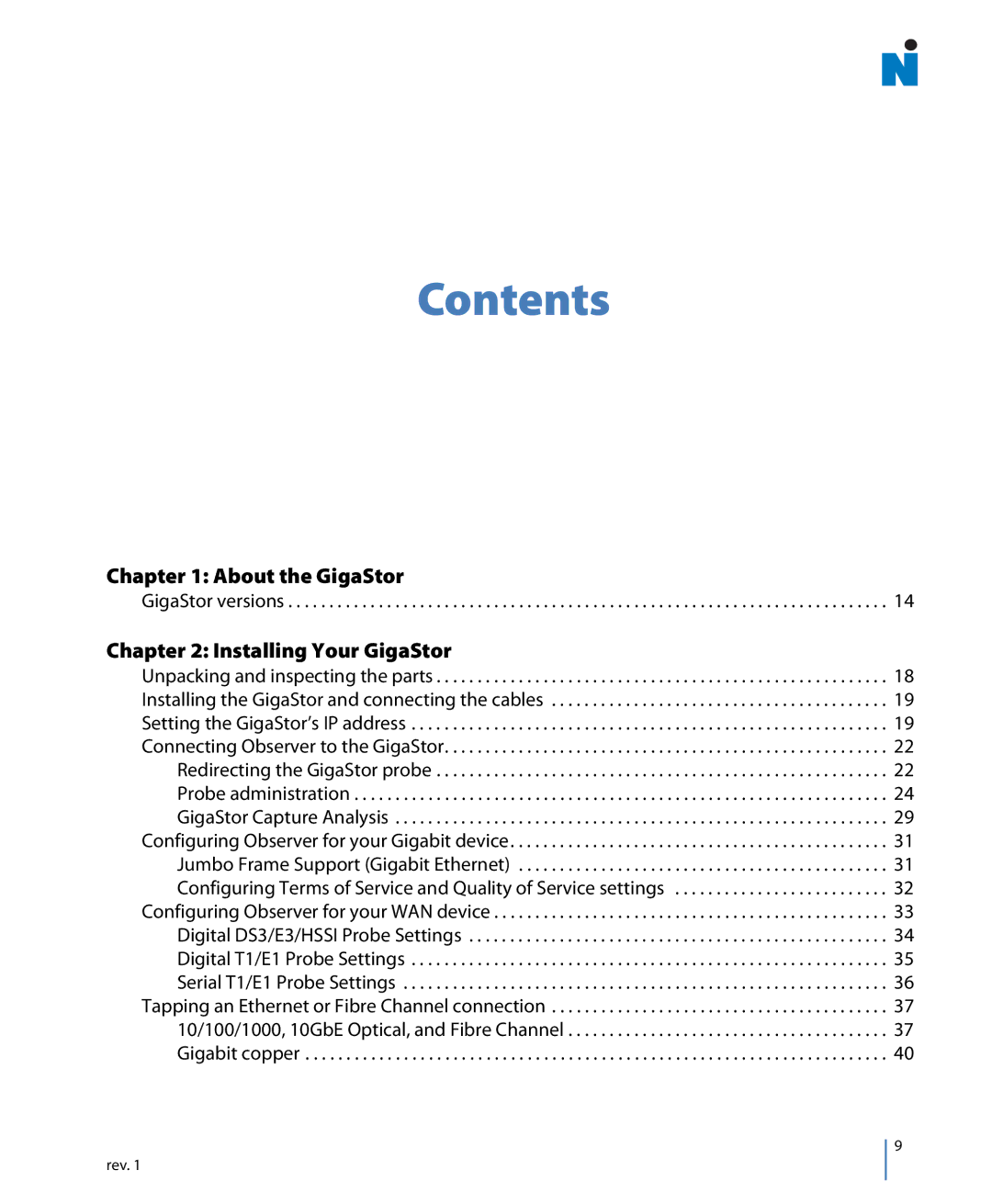 Network Instruments 114ff manual Contents 