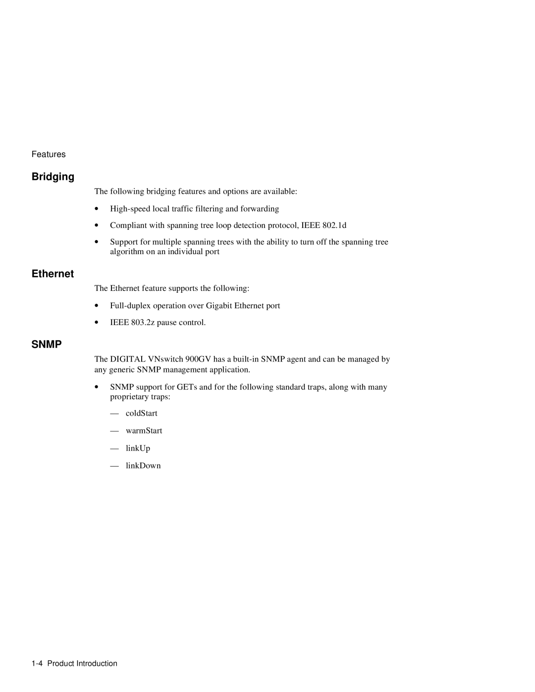 Network Technologies 900GV manual Bridging, Ethernet 