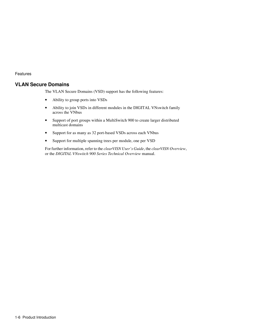 Network Technologies 900GV manual Vlan Secure Domains 