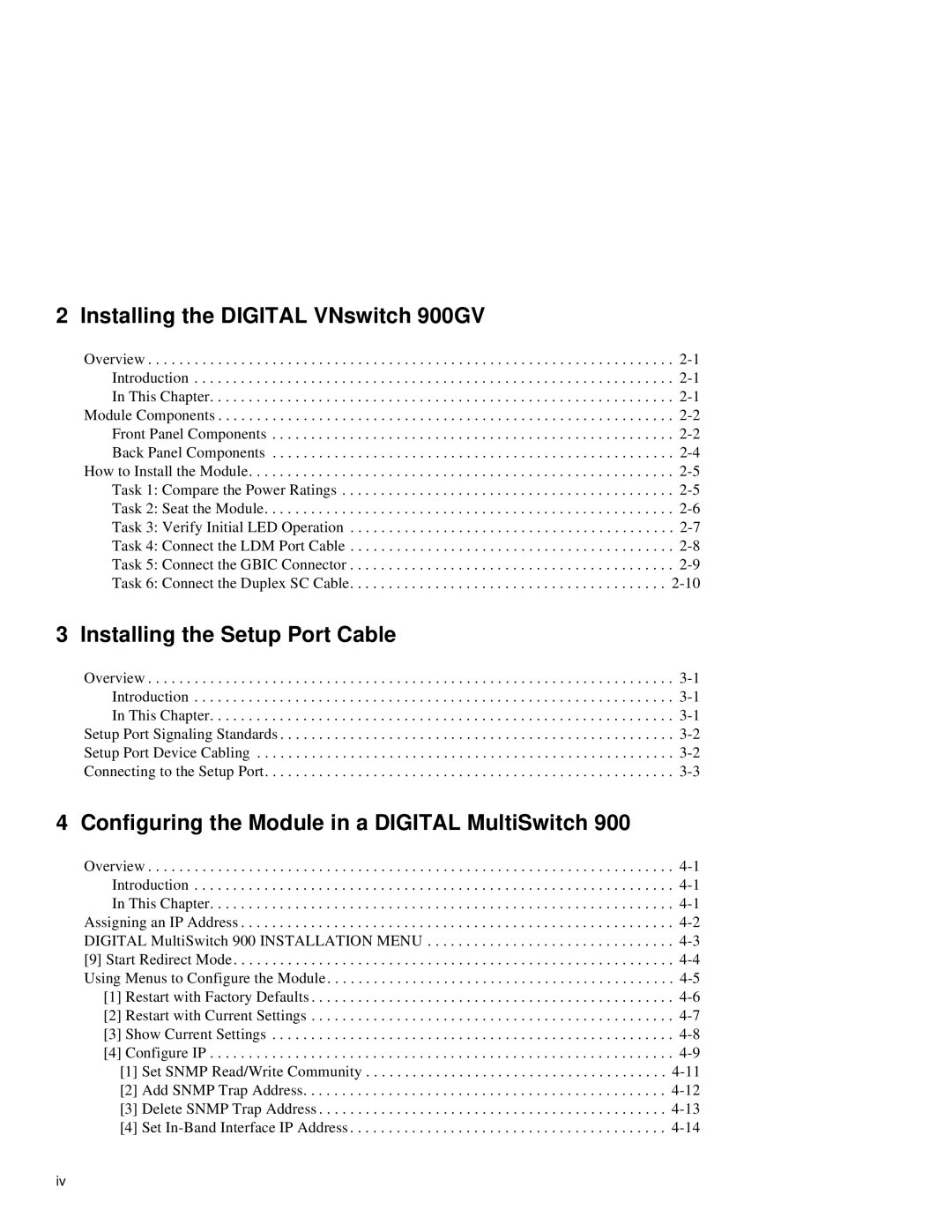 Network Technologies manual Installing the Digital VNswitch 900GV 