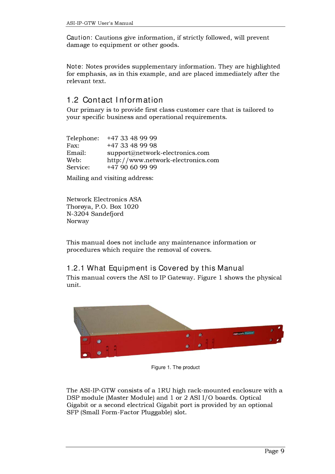 Network Technologies ASI-IP-GTW, DVB-ASI to IP user manual Contact Information, What Equipment is Covered by this Manual 