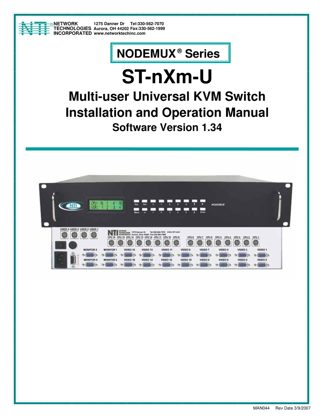 Network Technologies ST-nXm-U operation manual 