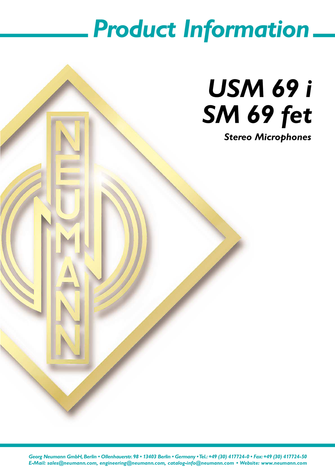 Neumann.Berlin USM 69 i manual USM 69 SM 69 fet 