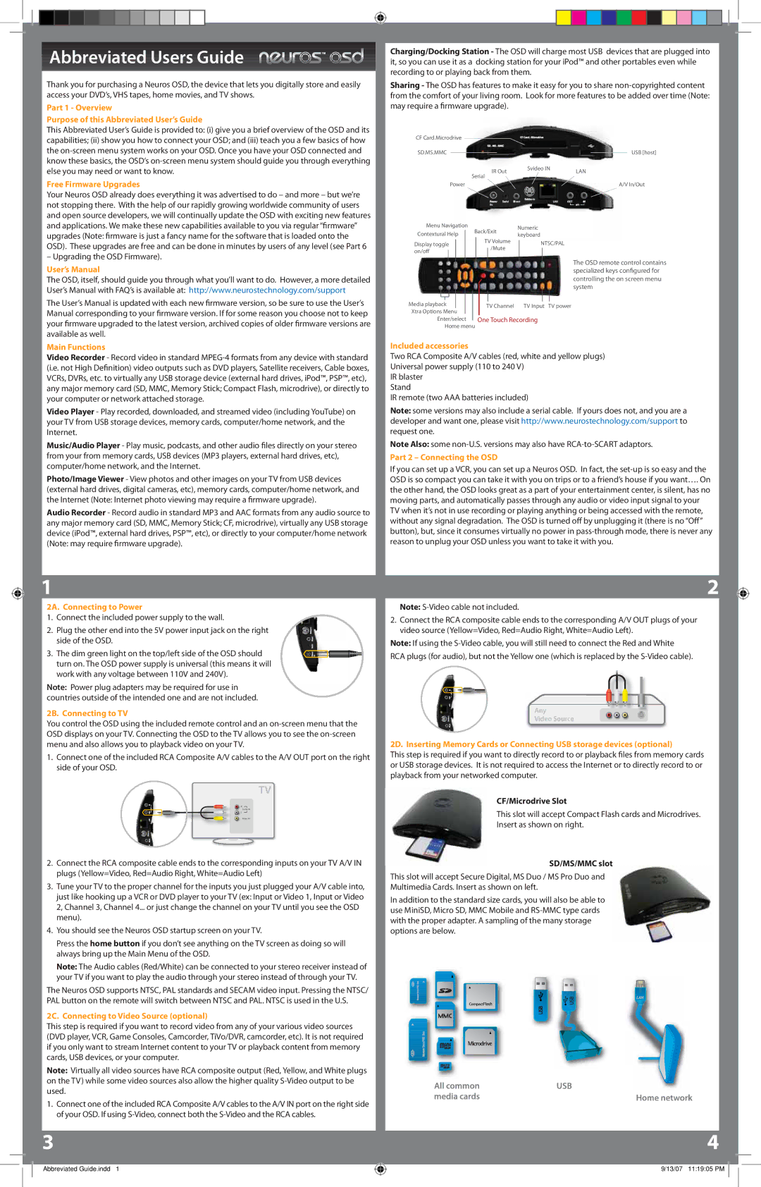 Neuros Audio 6011000 user manual Part 1 Overview Purpose of this Abbreviated User’s Guide, Free Firmware Upgrades 