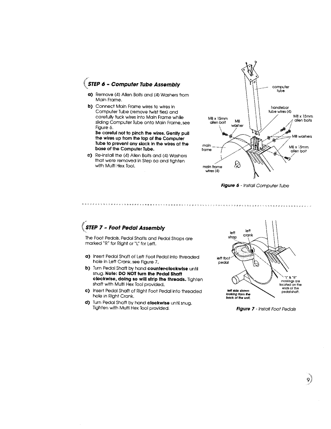 New Balance 5K owner manual Computer Tube Assembly, M8 x 15rnm, #es4 