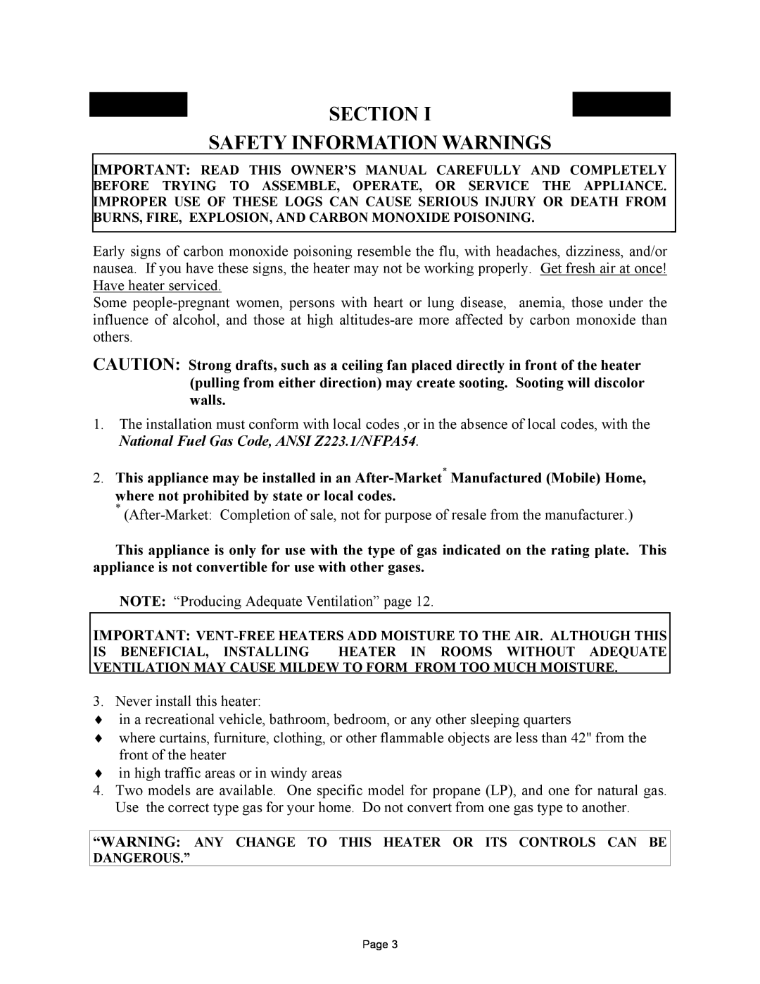 New Buck Corporation 32 manual Section Safety Information Warnings 
