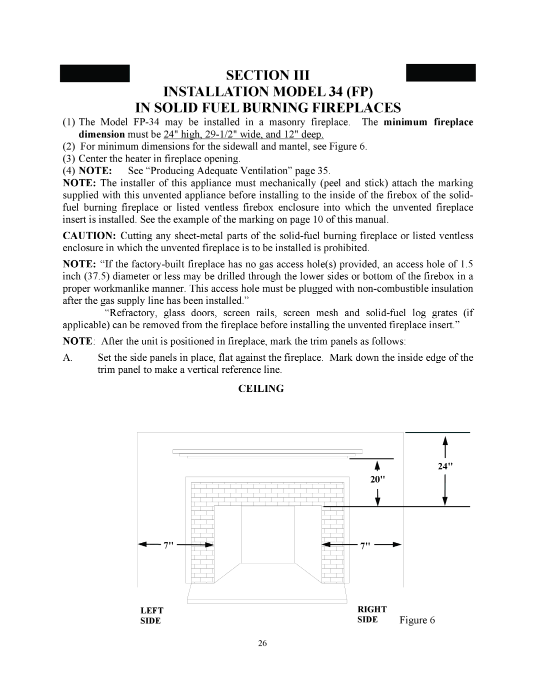 New Buck Corporation 34 manual Ceiling 