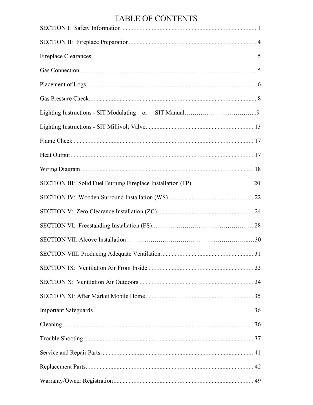 New Buck Corporation 384 manual Table Of Contents 