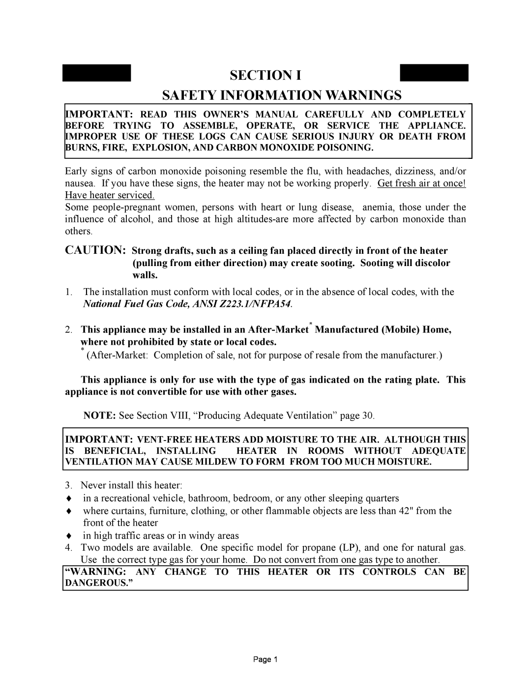 New Buck Corporation 384 manual Section I Safety Information Warnings 