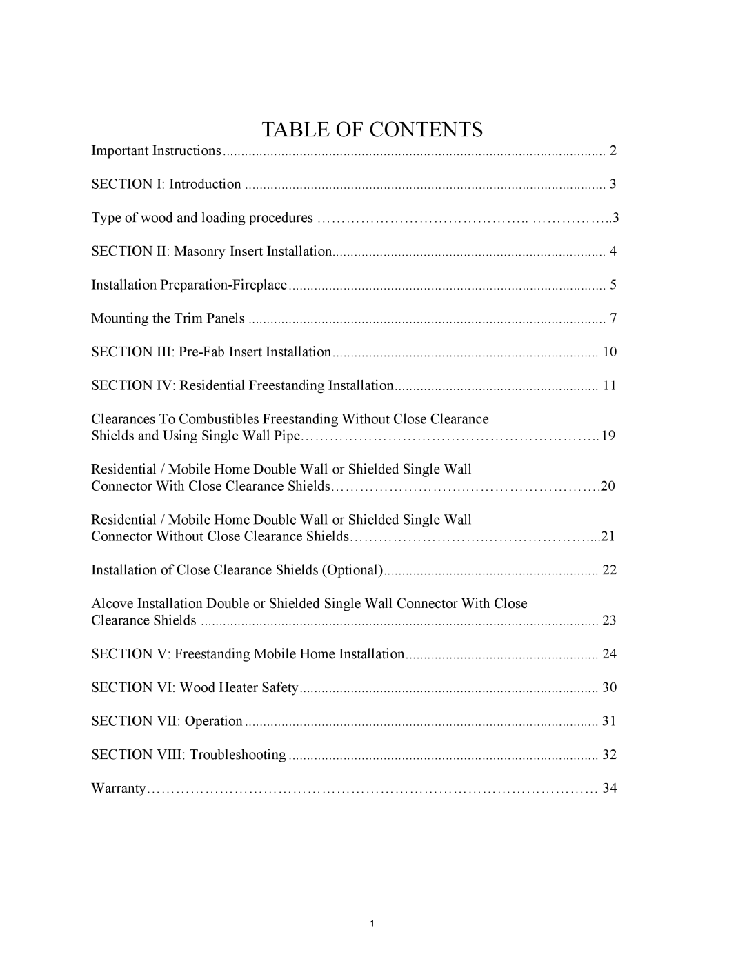 New Buck Corporation 74 installation instructions Table Of Contents 