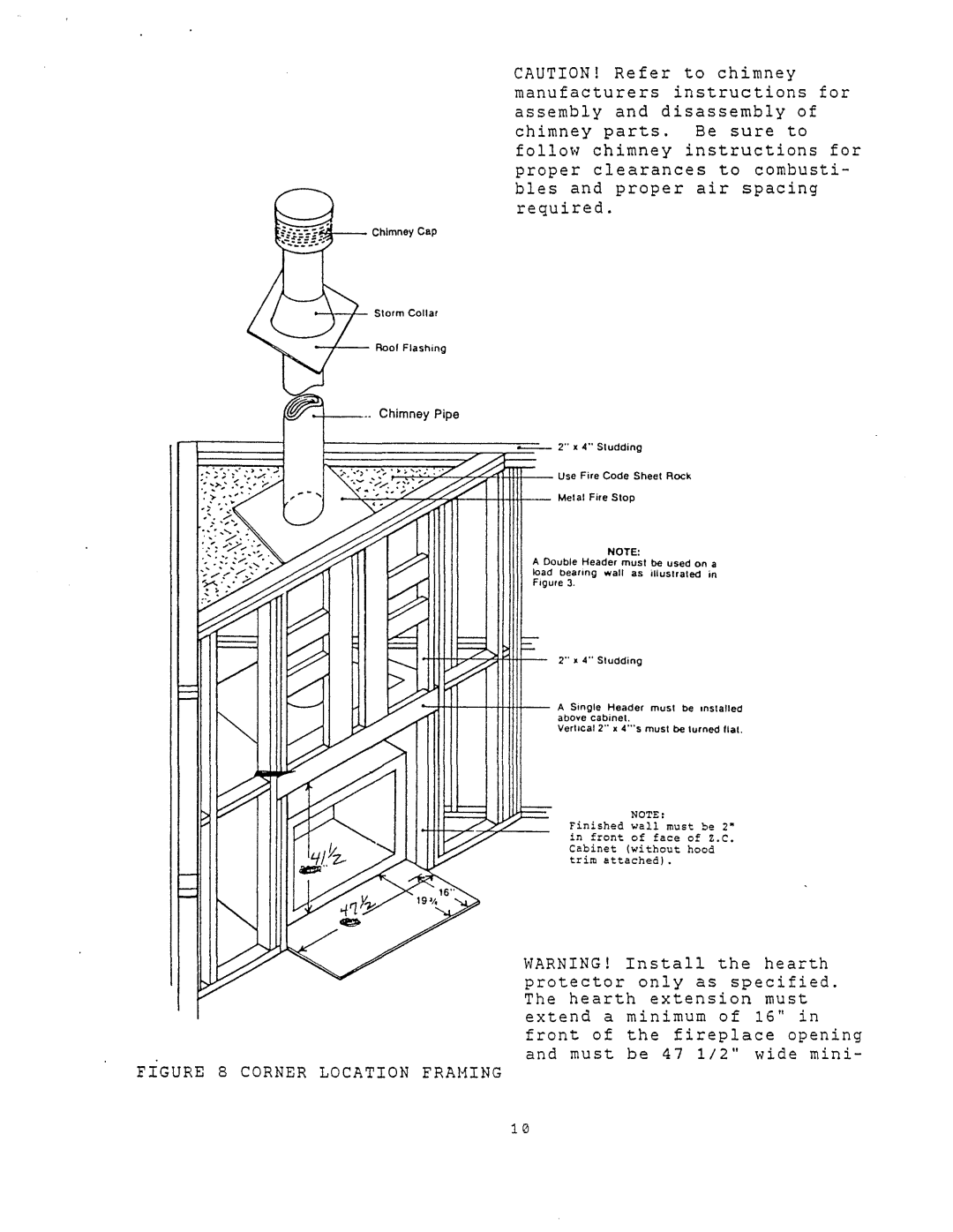 New Buck Corporation 80ZC manual Corner Location Framing 