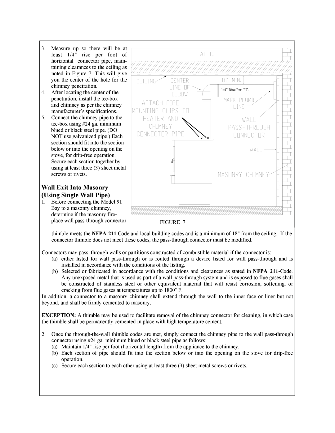 New Buck Corporation 91 manual 1/4” Rise Per. FT 