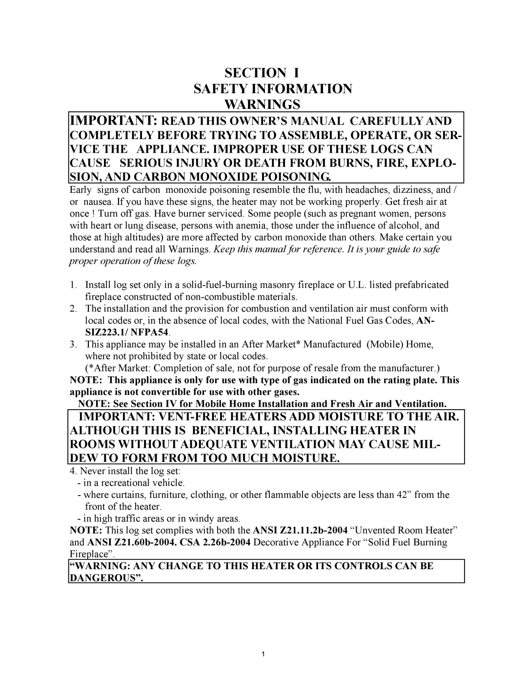 New Buck Corporation CR8T manual Section Safety Information Warnings 