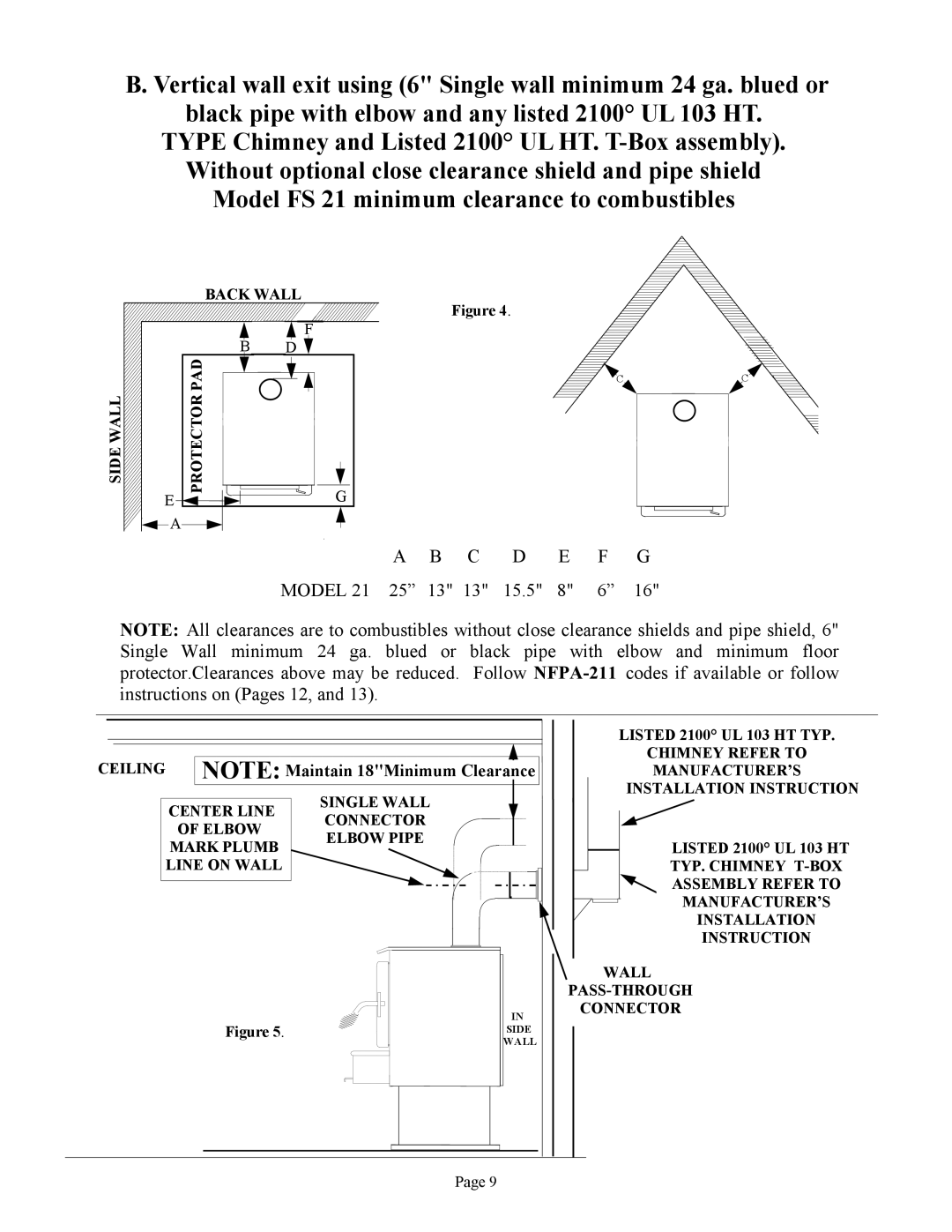 New Buck Corporation FS 21 installation instructions 15.5 