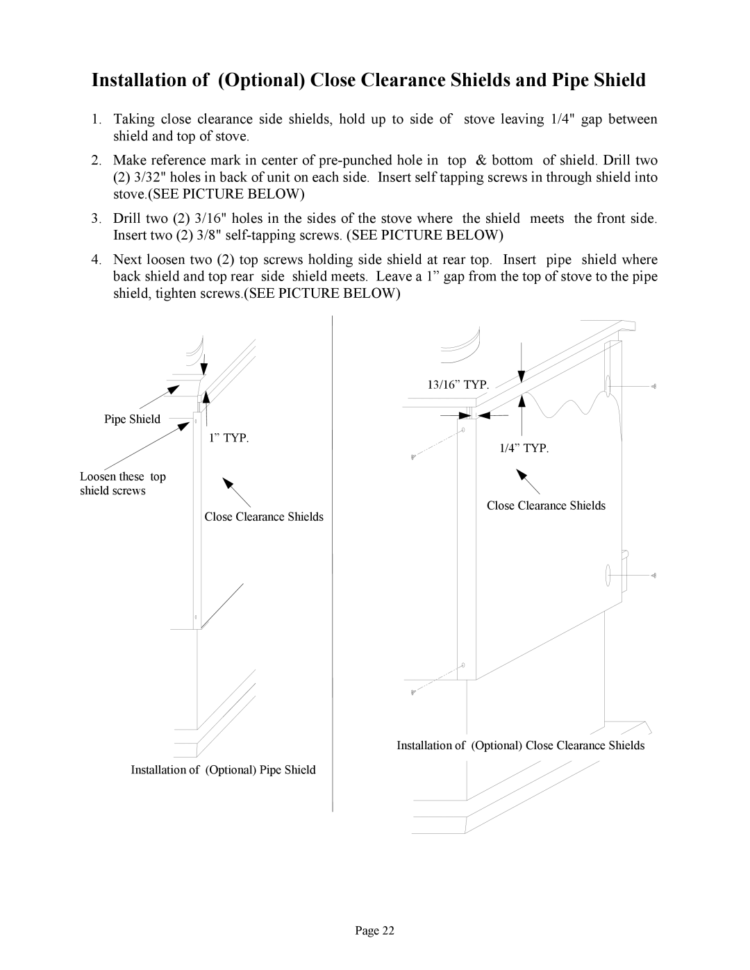 New Buck Corporation FS 21 installation instructions 